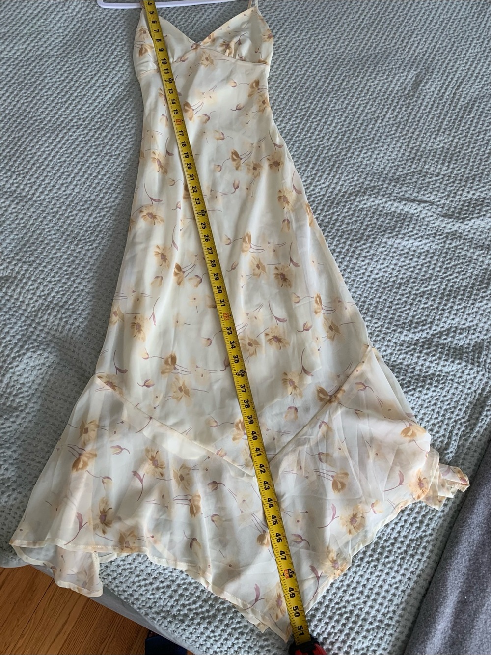 Women’s Yellow Floral Slip Dress - Picture 4 of 9